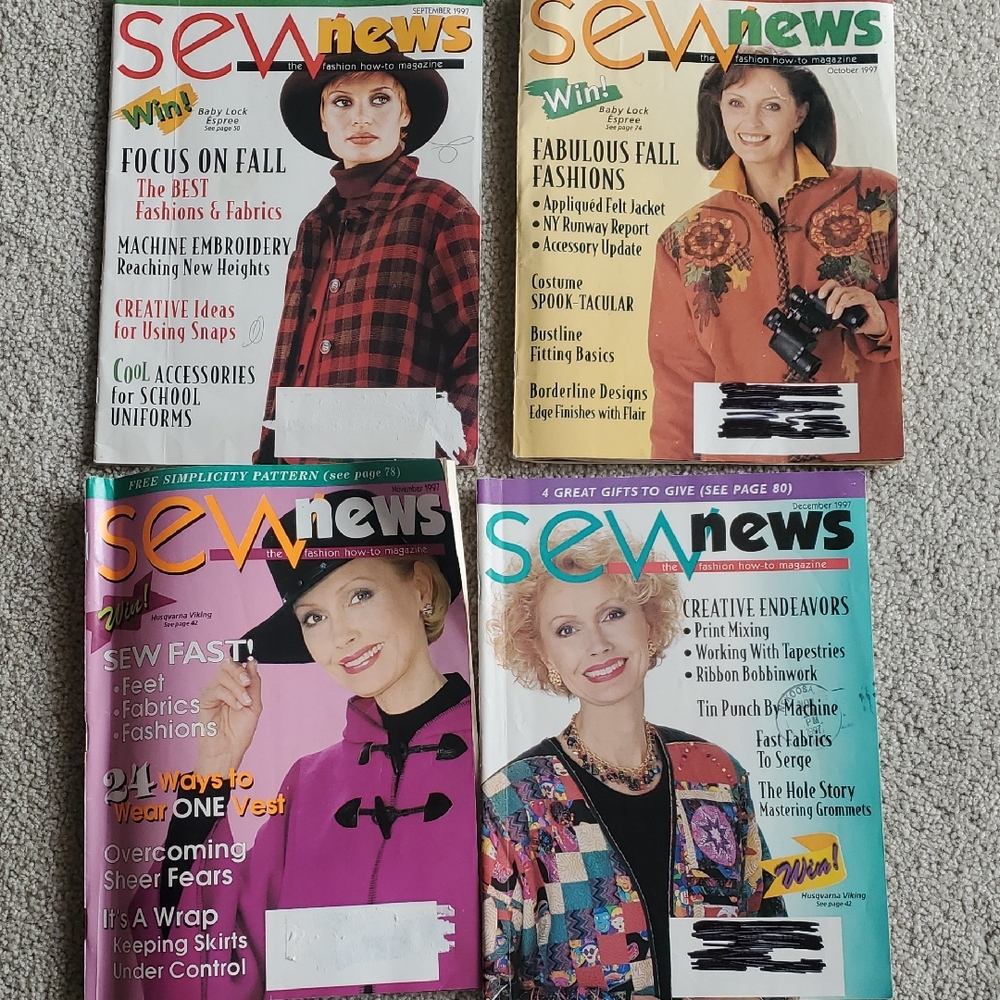 Vintage Sew News Magazines